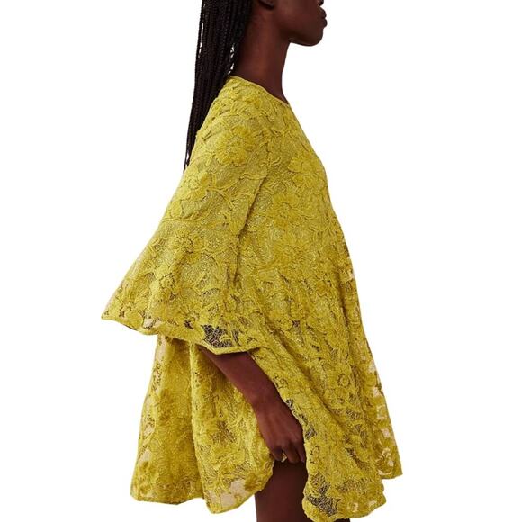 Free Peoples Le Fleur Mini Green Dress XL NWOT - Picture 3 of 3